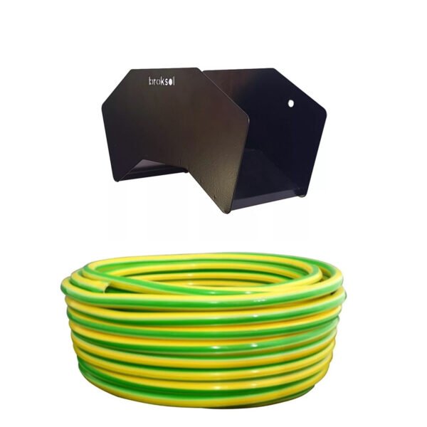Manguera 1/2 Riego Rollo X 25 Mts + Soporte De Pared Metal
