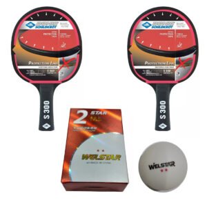 Set 2 Paletas Ping Pong Donic Protection 300 + 6 Pelotitas