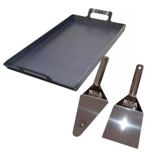 Set Plancha Bifera 2 Hornallas + Espatula Plancha Boca