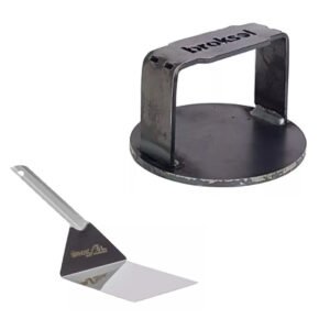 Prensa Hamburgesa Smasher + Espatula Para Plancha Bifera