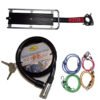 combo soporte bici + traba linga + 4 tensores 1 Portaequipaje Bicicleta Soporte + Linga Candado + 4 Tensores
