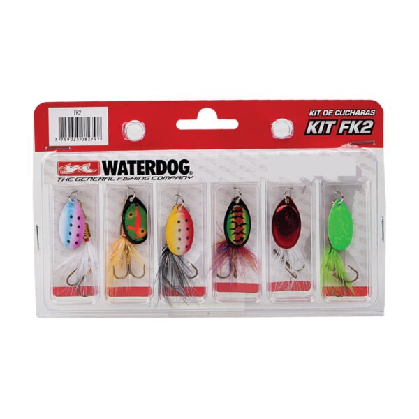 Kit Cucharas Para Pesca X 6 Cucharas Varios Colores Waterdog