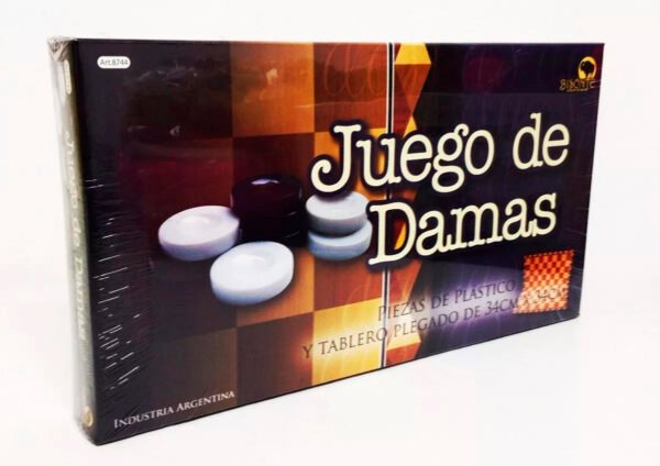 Juego De Mesa Damas Bisonte Tablero 34 X 34 Fichas