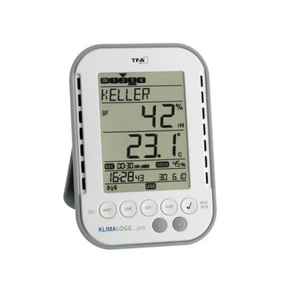 Datalogger Registrador Usb Termohigrómetro Reloj Rocio Tfa