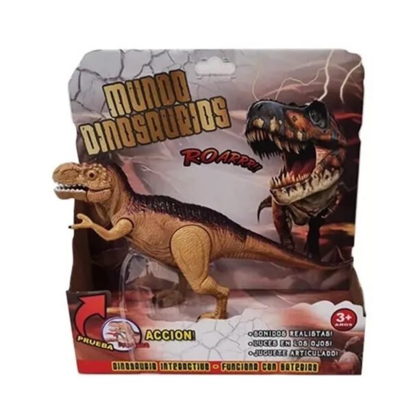 Dinosaurio Muñeco Juguete Con Luz Sonido Articulado