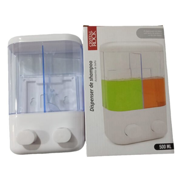 Dispenser Pared Doble Baño Shampoo Jabon Liquido Local