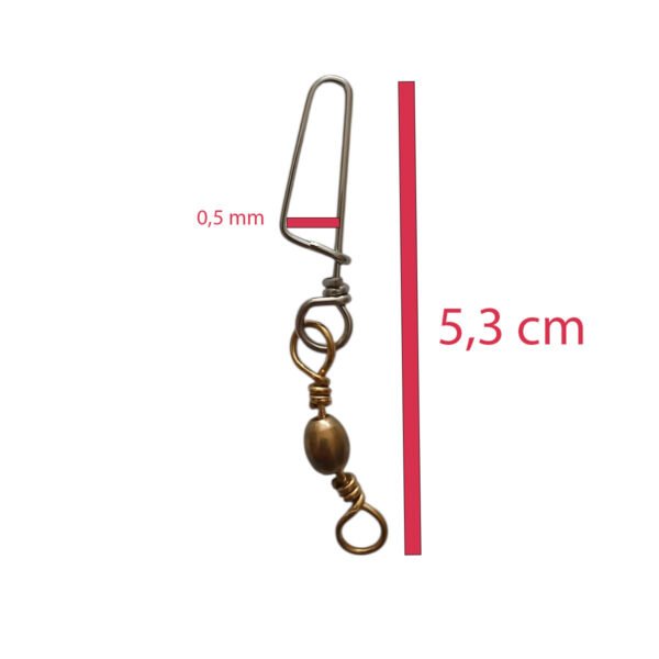 esmerillon bronce mosqueton bcm5-4 3 Esmerillon Bronce Con Mosqueton Waterdog Pesca X 10 Unidades