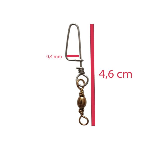 esmerillon bronce mosqueton bcm7-3 3 Esmerillon Bronce Con Mosqueton Waterdog Pesca X 10 Unidades