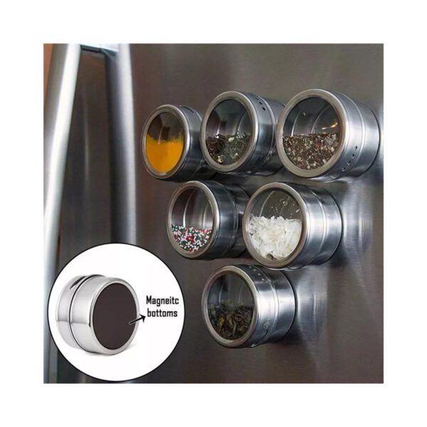 especiero 57916673 2 Especiero Magnetico Con Iman Condimentero Acero P/ Heladera