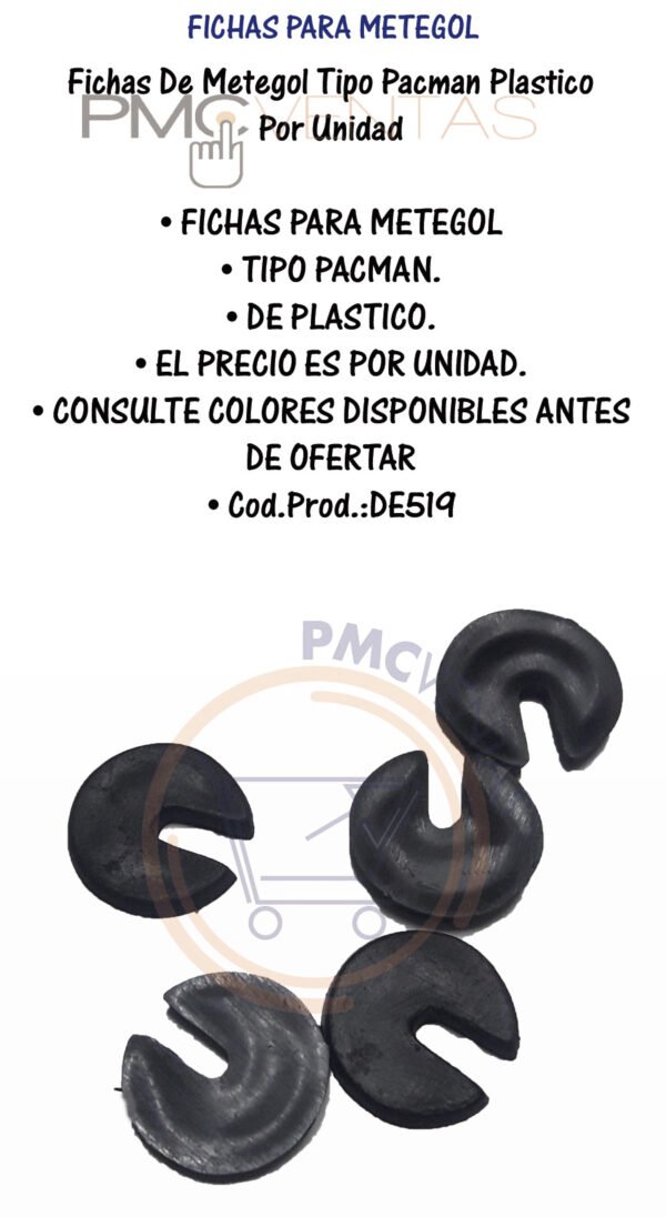 fichas-metegol-DE519-plantilla Fichas De Metegol Tipo Pacman Plastico Por Unidad