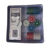 100 Fichas En Estuche Lata Juego De Poker 2 Naipes Fichero - Imagen 4