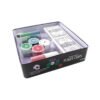 100 Fichas En Estuche Lata Juego De Poker 2 Naipes Fichero - Imagen 2