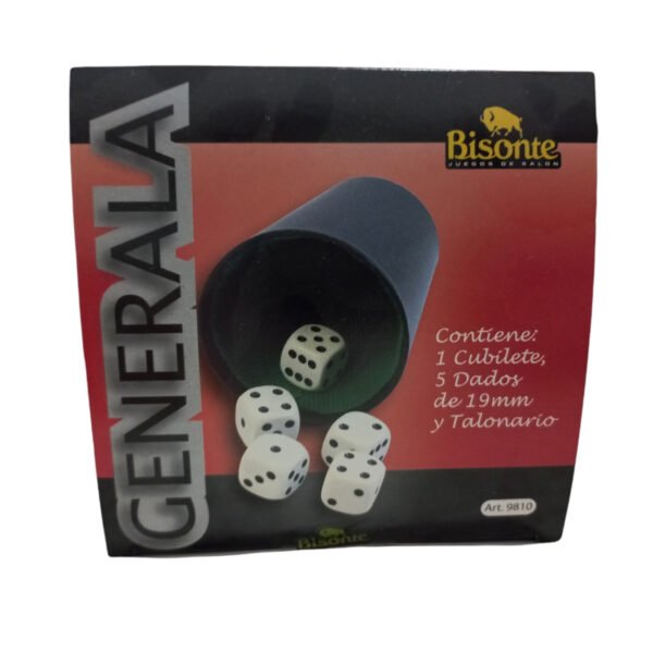 Pack Por 10 Generala Juego Cubilete Forrado 5 Dados 19mm