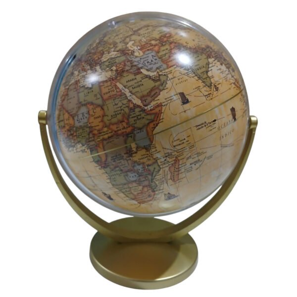 Globo Terraqueo Sepia Multigiro 20 Cm Mapa Politico Plastico