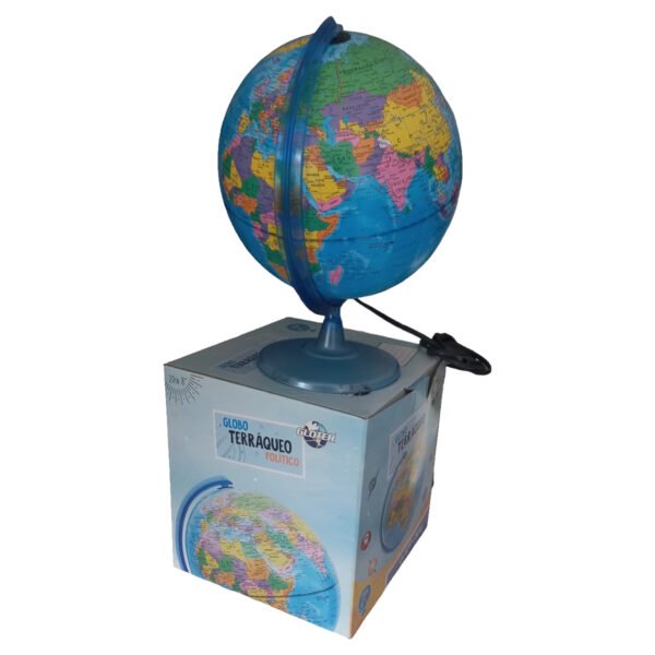Globo Terraqueo 20 Cm Con Luz Politico Velador Gloter Local