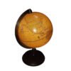 Globo Terraqueo Sepia Velador Luz 25cm Meridiano Metal Mader - Imagen 3