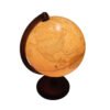 Globo Terraqueo Sepia Velador Luz 25cm Meridiano Metal Mader - Imagen 5