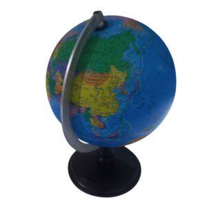 Globo Terraqueo 25 Cm Meridiano Metal Base Madera Politico