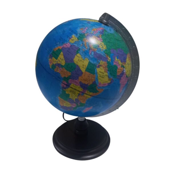globo 259wml 5 Globo Terraqueo Velador Luz 25cm Meridiano Metal Base Madera