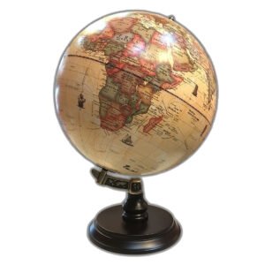 Gloter Globo Terraqueo Aconcagua Antiguo  Base Madera 30 Cm