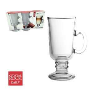 Set X3 Jarros De Cafe Vidrio Latte Machiatto Capuccino 240ml