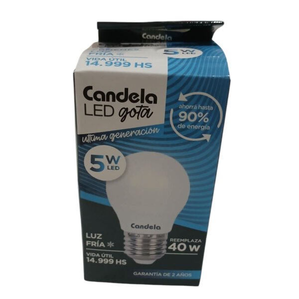 lampara 6798 2 Pack 5 Lamparas Gota Led E27 5w Luz Fria Bombilla Foco
