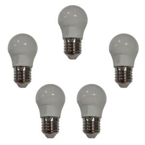 Pack 5 Lamparas Gota Led E27 5w Luz Fria Bombilla Foco