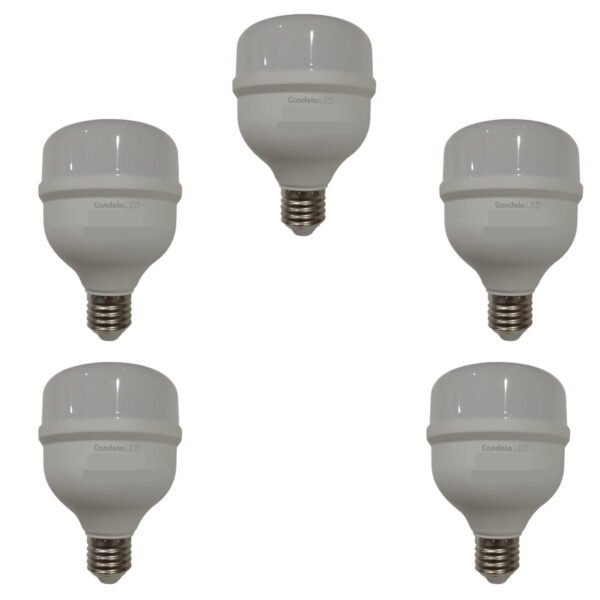 Pack X 5 Lamparas Led Luz Fria Foco Bombilla 20w High Power
