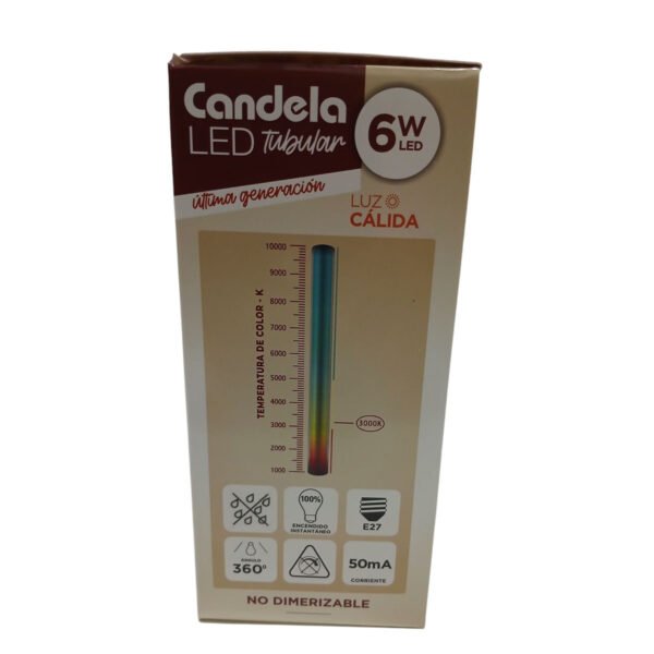 Pack 20 Lampara Led Filamento Tubular Vintage 6w Bombilla Luz Calida