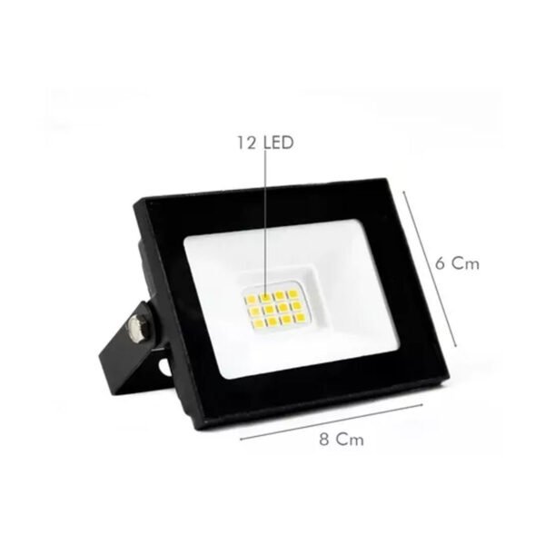 Kit 5 Reflectores Proyector Led 10w Luz Fria Interior Exteri