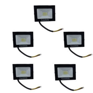 Kit 5 Reflectores Proyector Led 10w Luz Fria Interior Exteri