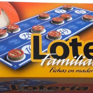 Loteria Bingo Mesa Familiar Fichas Madera +48 Cartones Juego