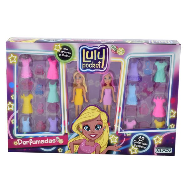 Luly Pocket 2 Muñecas Perfumadas Vestidos Accesorios Ditoys