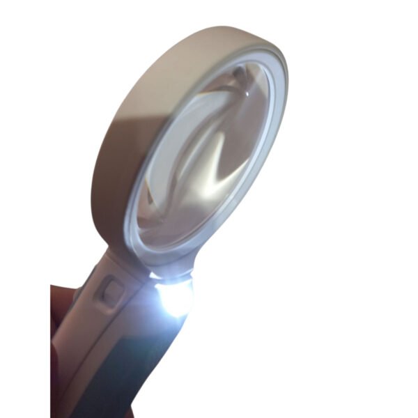Lupa De Mano Con 2 Luz Led 2.5x De Aumento 75 Mm Hokenn