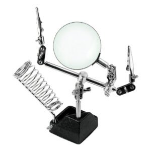 Lupa Doble Pinza Porta Soldador Hokenn Aumento 3x 65 Mm