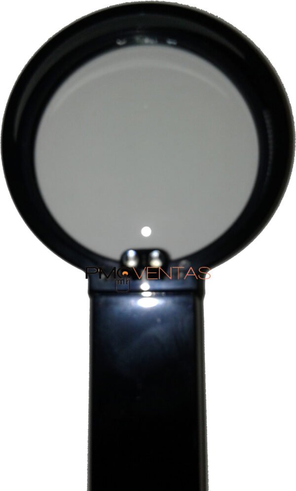 Lupa De Mano Lente Cristal Con Luz Led Y Cuerpo Plástico 2x