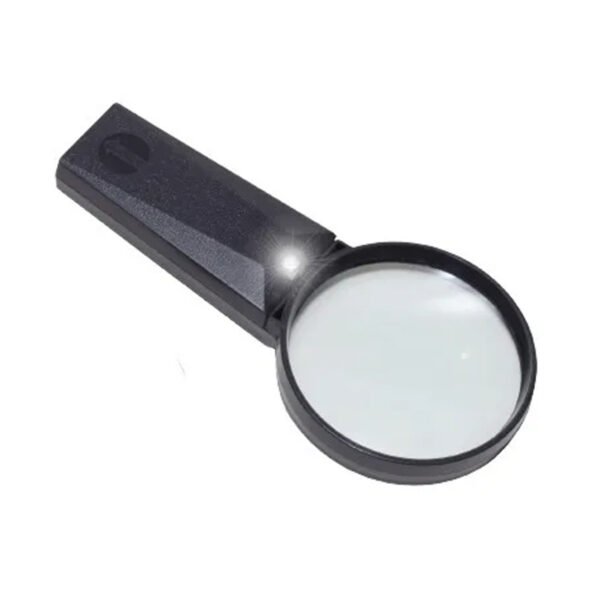 Lupa Lente De Cristal Con Luz Led Y Cuerpo Plástico 3x
