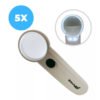 Lupa Doble Galileo Lente Cristal Aumento 5x Luz Led Linterna - Imagen 2