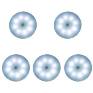 Aplique Plafon Luz Noche Pack X 5 Sensor Movimiento Led 1w