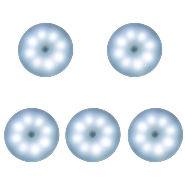 Aplique Plafon Luz Noche Pack X 5 Sensor Movimiento Led 1w