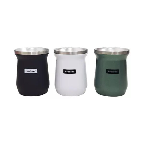 mate termico 3 Mate Termico Acero Inoxidable Vaso Frio Calor Broksol 250 Ml