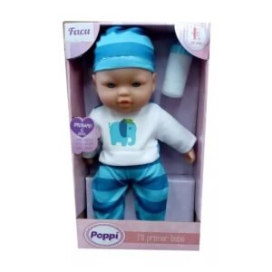 Muñeca Con Sonidos Poppi Mi Primer Bebe 31cm Con Mamadera
