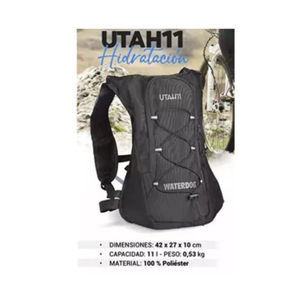 Mochila Waterdog Compartimiento Hidratacion Ciclismo Utah 11