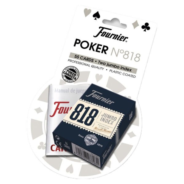 Mazo De Cartas Naipes Con Manual Poker Baraja Fournier 818