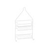 Organizador De Ducha Baño 2 Estantes Para Colgar Metal Blanc