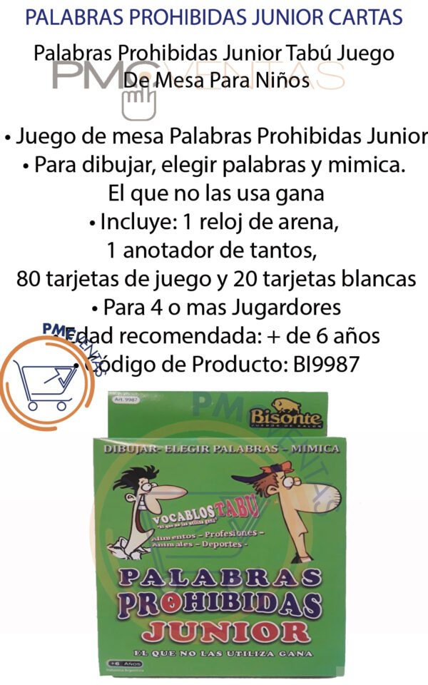 Palabras Prohibidas Junior Tabú Juego Mesa Para Niños