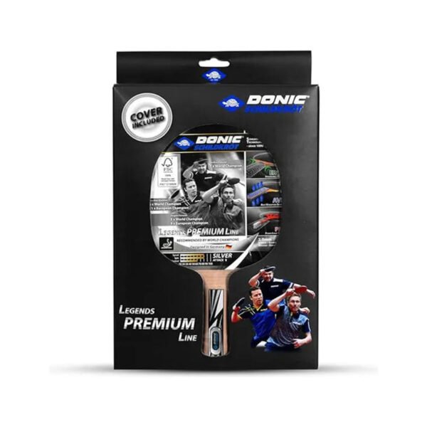 paleta silver DE7211 2 Paleta Ping Pong Donic Legends Premium Silver Line Con Funda