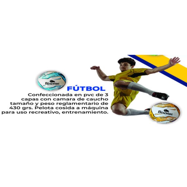 Pelota De Futbol Bisonte Nº 5 Cocida Reforzada 430 Gr