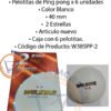Pelotitas Ping Pong X 6  Unidades 2 Estrellas 40 Mm Blancas