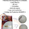 Pelotitas Ping Pong 3 Estrellas Blancas X 6  Unidades 40 Mm - Imagen 3